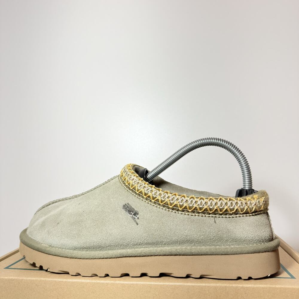 UGG Tasman Slipper Burnt Olive Green Suede Shoes Womens Size 8 Slip On Warm